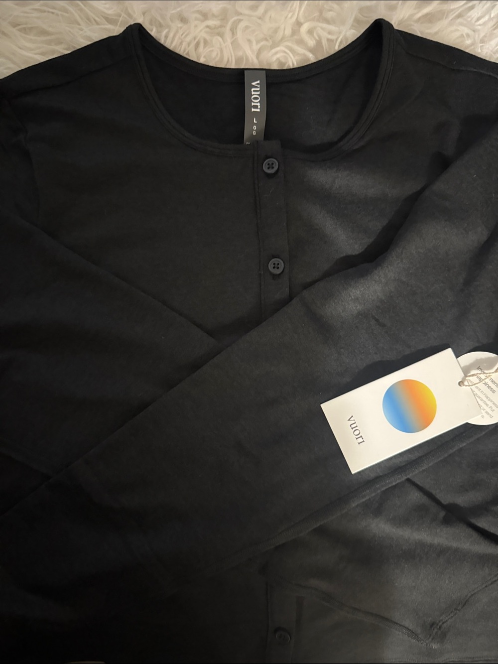 Vuori Halo 2.0 Cardigan- Black Heather Large